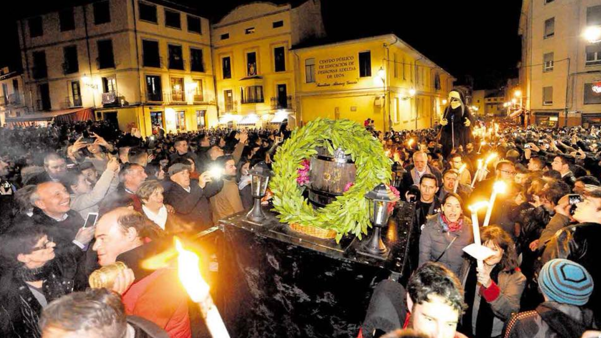 Procesión de San Genarín en León. Twitter.