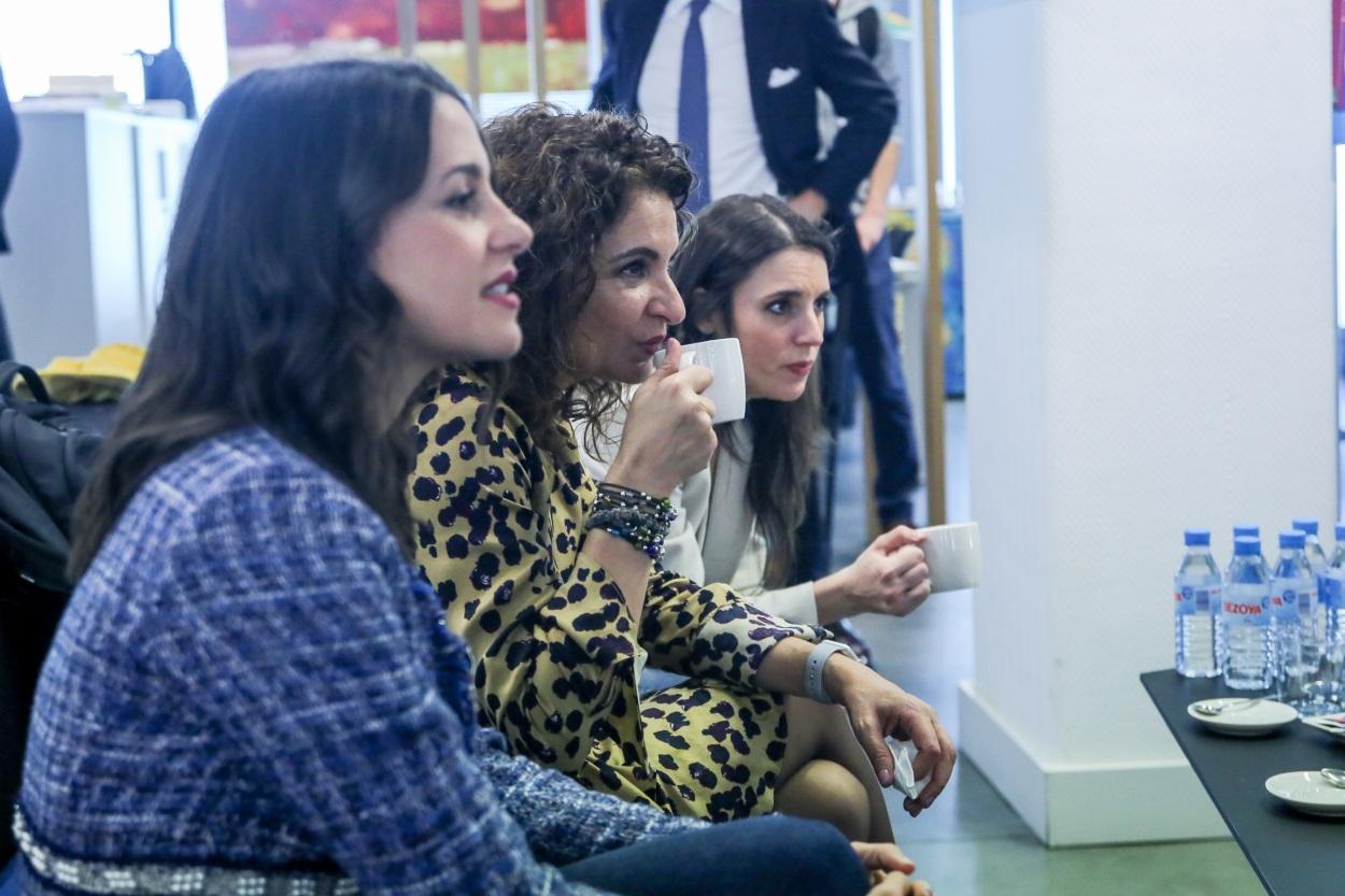 Inés Arrimadas, María Jesús Montero e Irene Montero