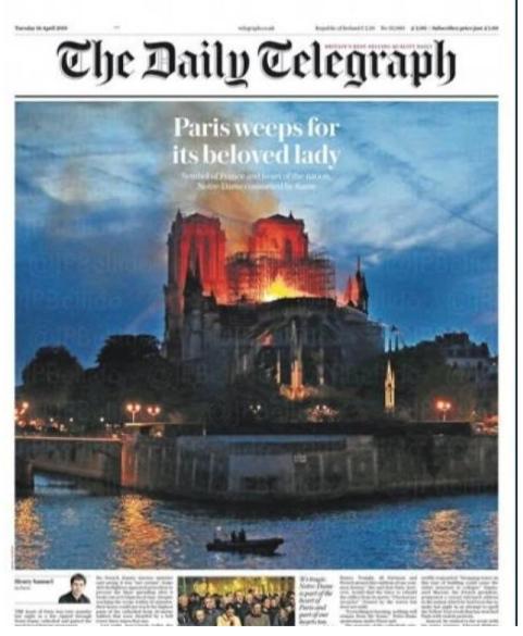 The Daily Telegraph. París llora por su amada
