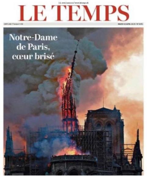 Le Temps. Notre-Dame de París, corazón roto