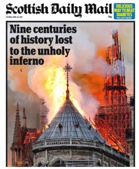 Scottish Daily Mail. Nueve siglos de historia perdidos en un infierno profanado