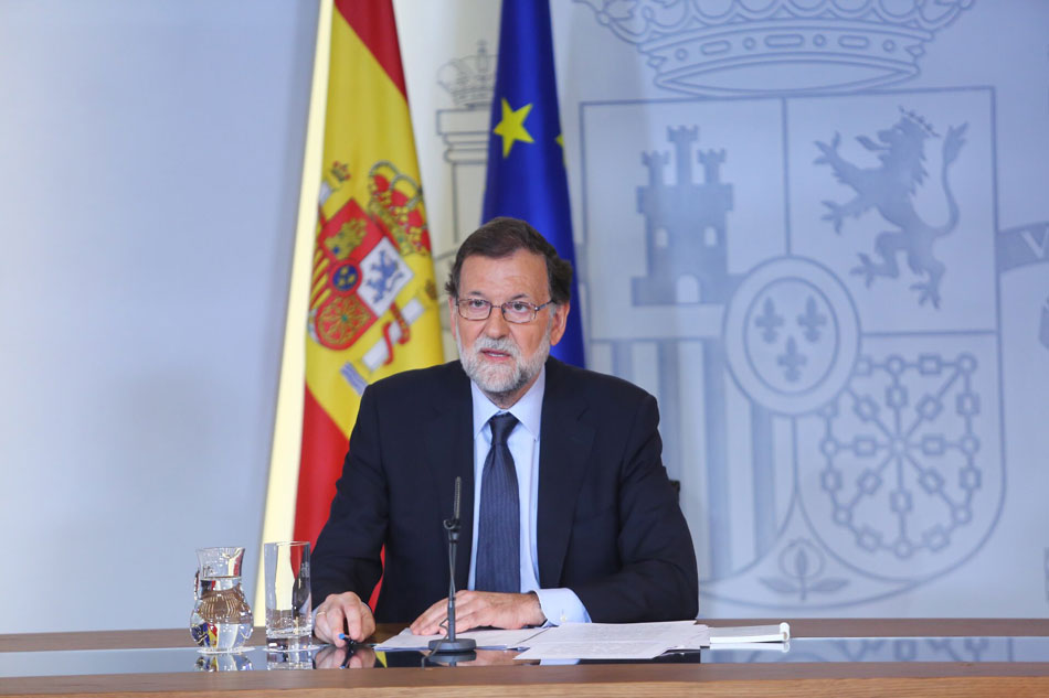 Comparecencia de Mariano Rajoy en el Palacio de la Moncloa