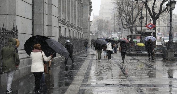 Lluvia en Madrid. Europa Press.