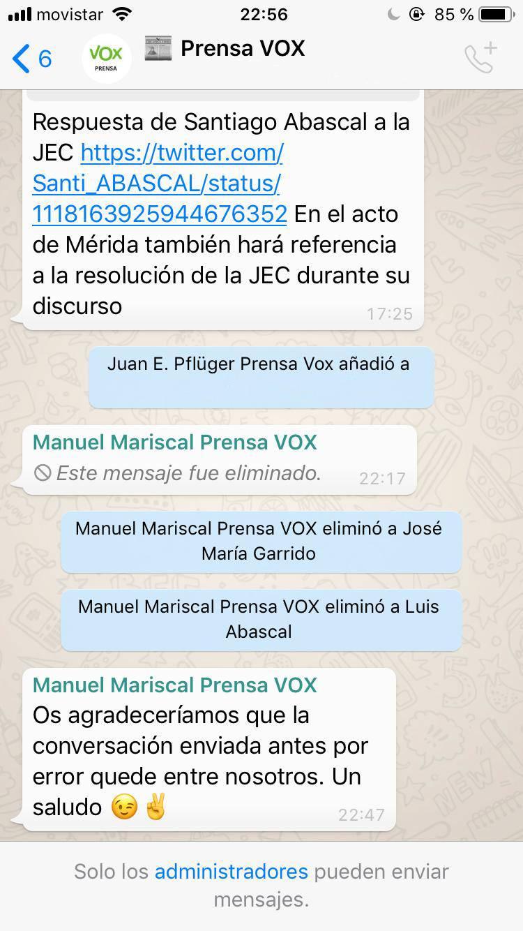 Momento en el que los periodistas de ElPlural.com fueron expulados