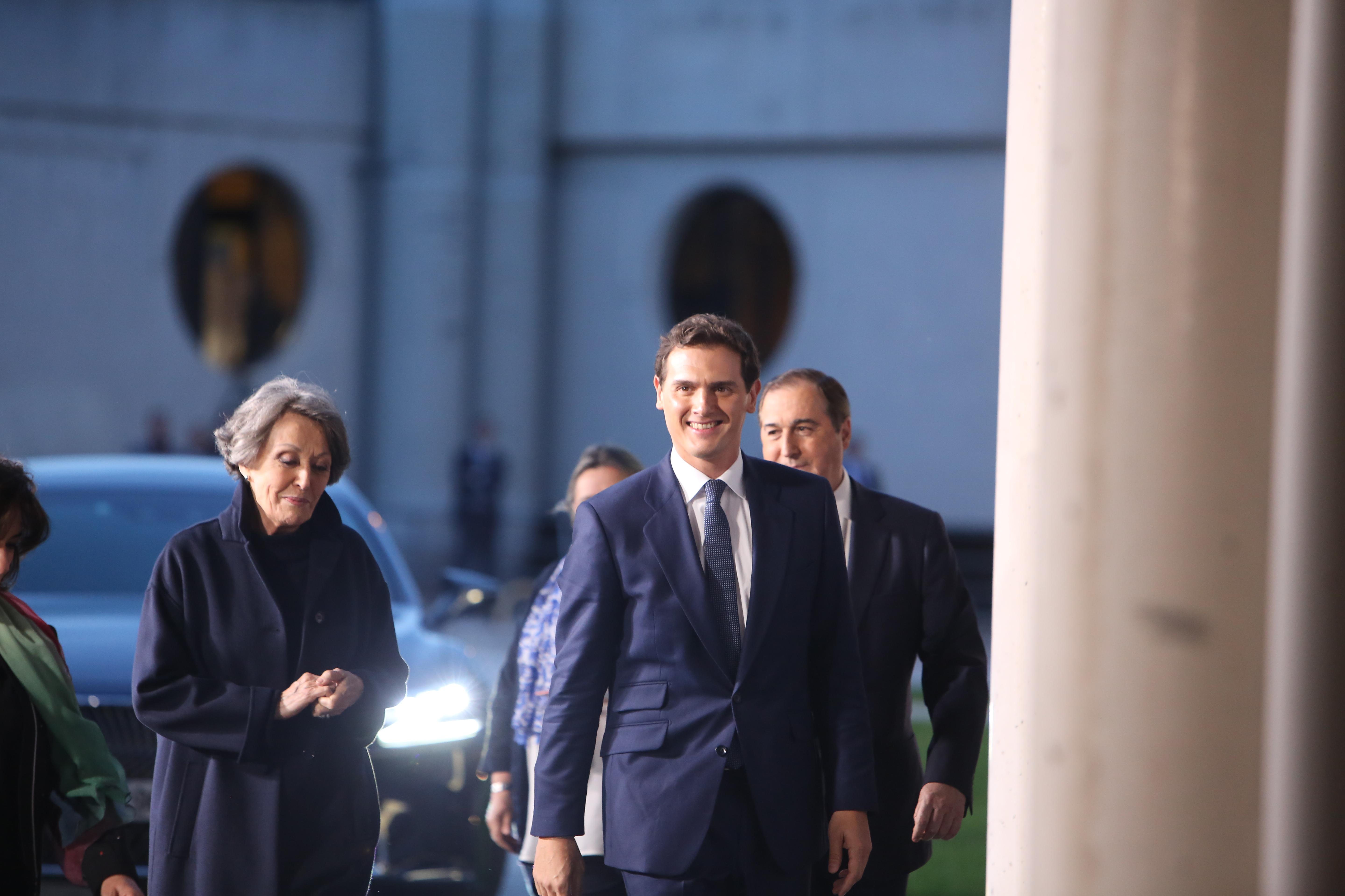 El presidente de Ciudadanos y candidato a la Presidencia del Gobierno Albert Rivera en su llegada a RTVE para el debate electoral a cuatro 