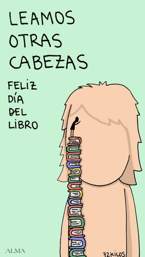 Viñeta de Óscar Alonso para celebrar el Día Mundial del Libro