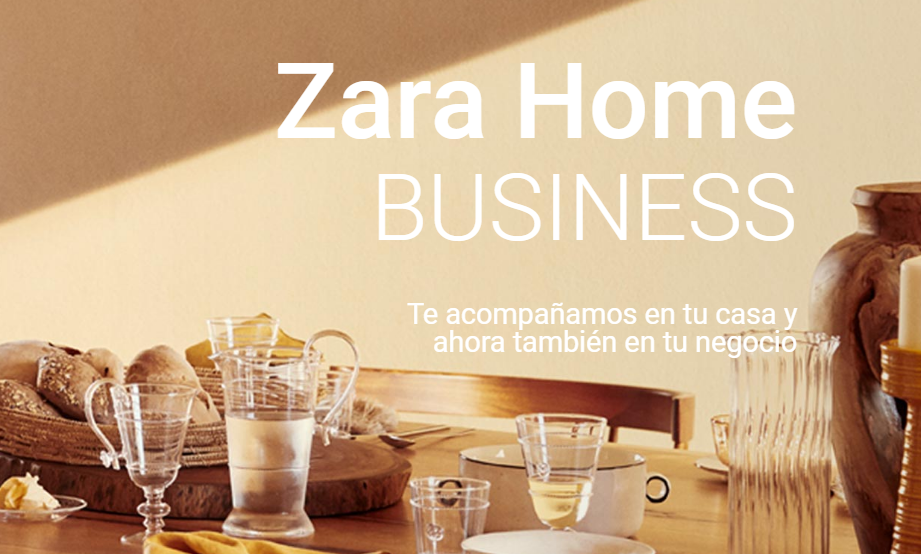 Interfaz de la página web de Zara Home. zarahome.com