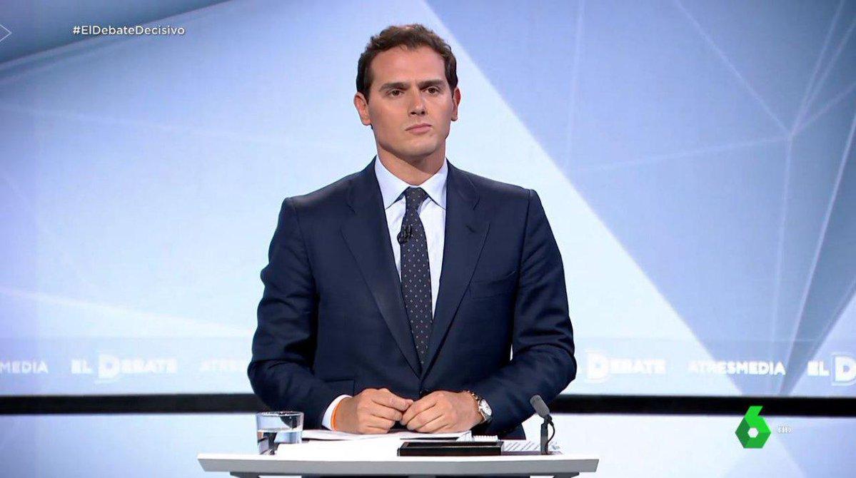 Albert Rivera durante el Debate de Atresmedia