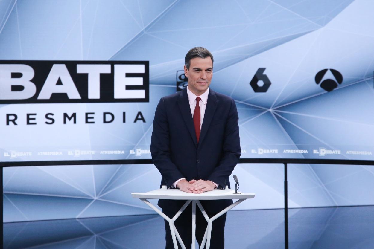 Pedro Sánchez durante el Debate de Atresmedia