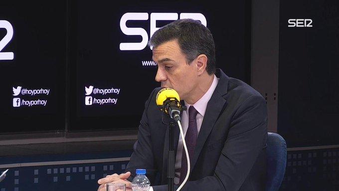 Pedro Sánchez entrevistado en la Cadena SER