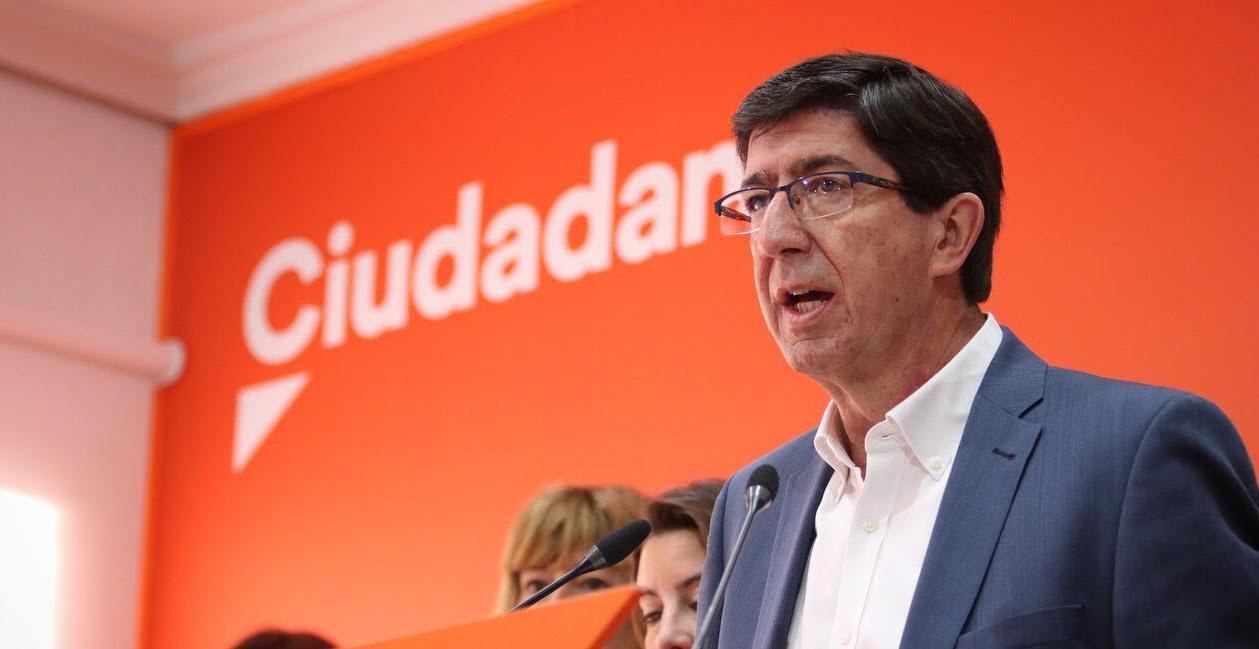 El líder de Ciudadanos Andalucía y vicepresidente del Gobierno andaluz, Juan Marín.