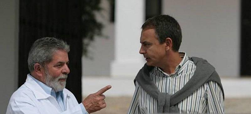 El presidente Zapatero con su homólogo brasileño El presidente Zapatero con su homólogo brasileño