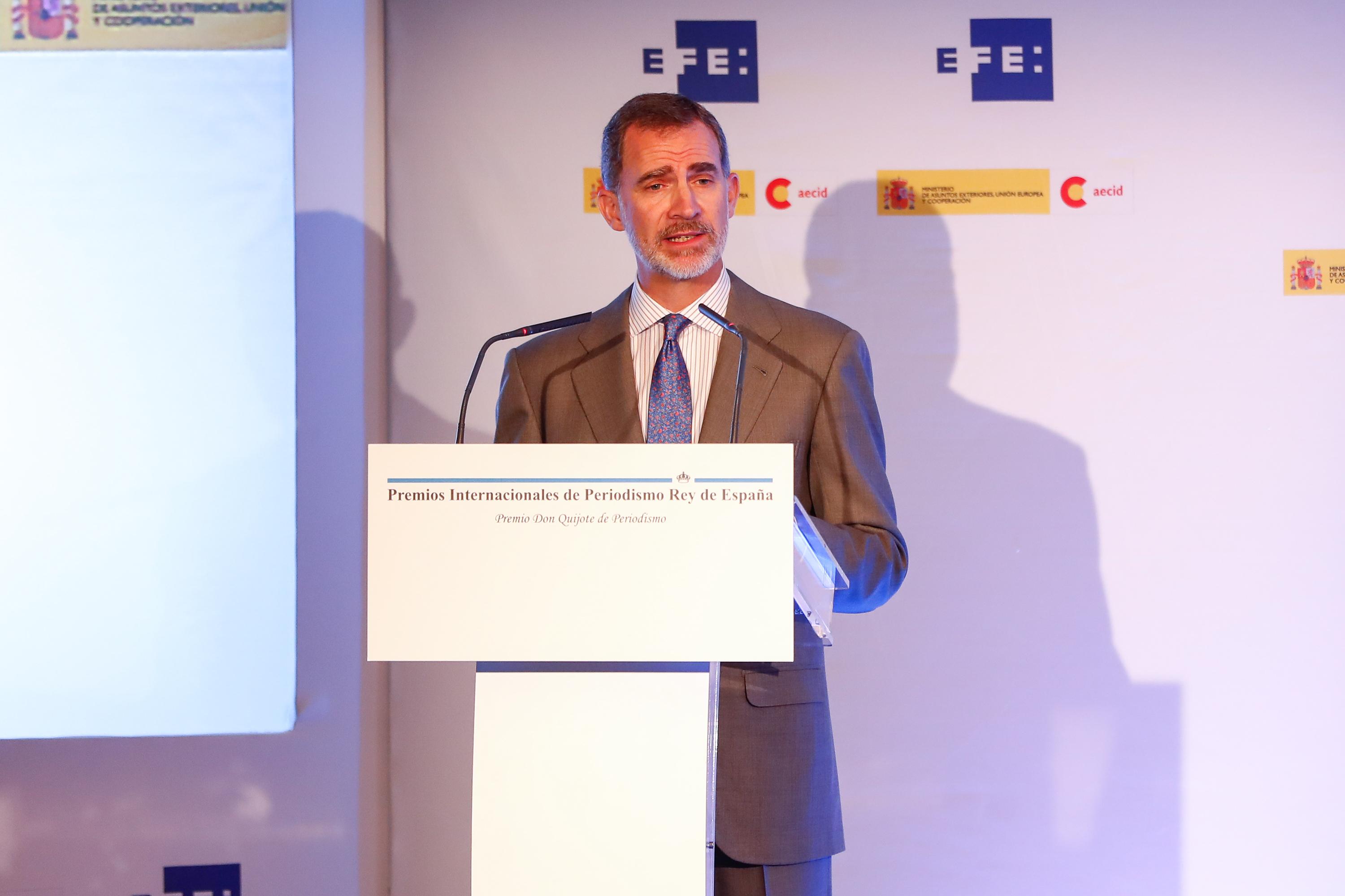 El Rey Felipe VI preside el acto de entrega de la XXXVI Edición de los Premios Internacionales de Periodismo Rey de España-Europa Press