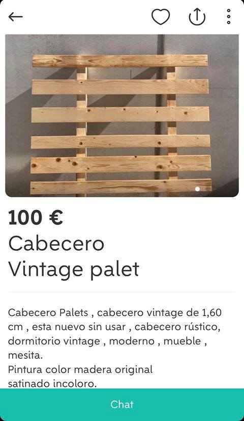 Cabecero vintage palet