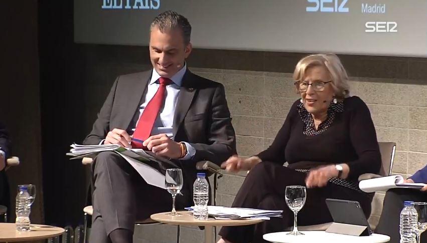 Rifirrafe entre Manuela Carmena y Javier Ortega Smith en el debate de 'El País' y la Cadena SER