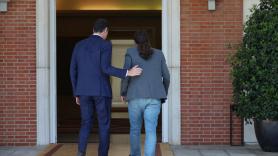 Pedro Sánchez recibe a Pablo Iglesias en Moncloa