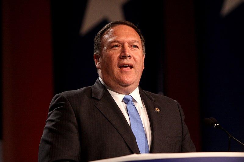 Mike Pompeo da un mitín. Foto: Gage Skidmore