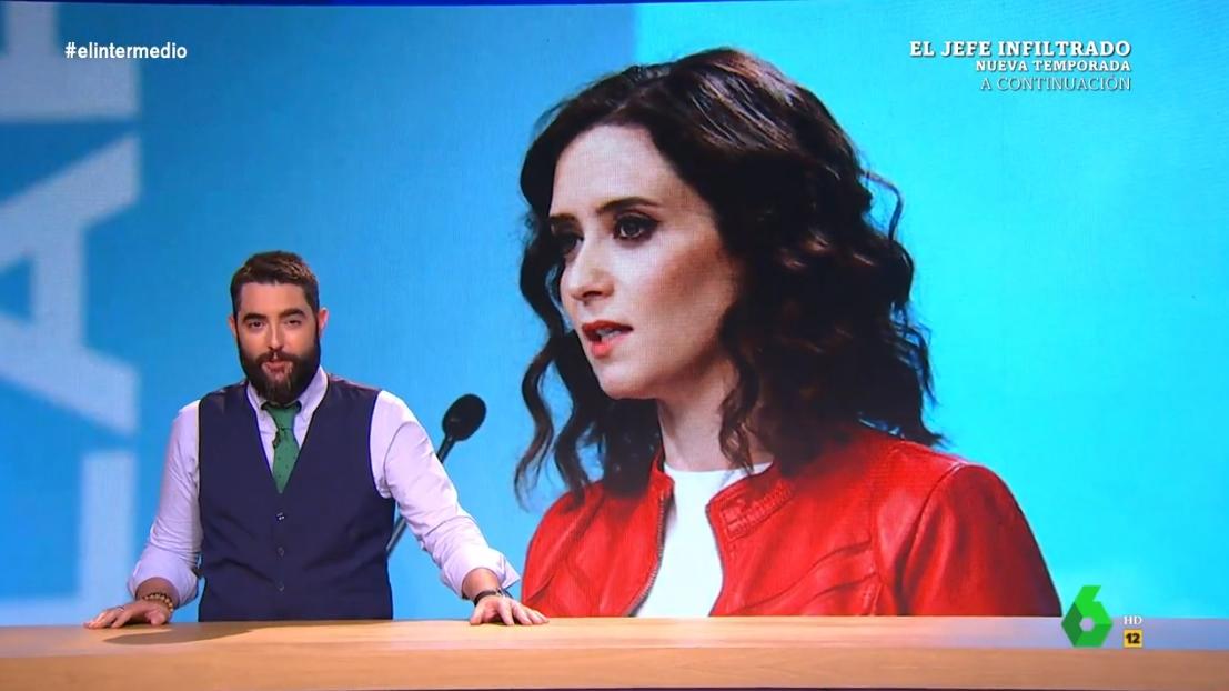 Dani Mateo hablando de Isabel Díaz Ayuso en 'El Intermedio'