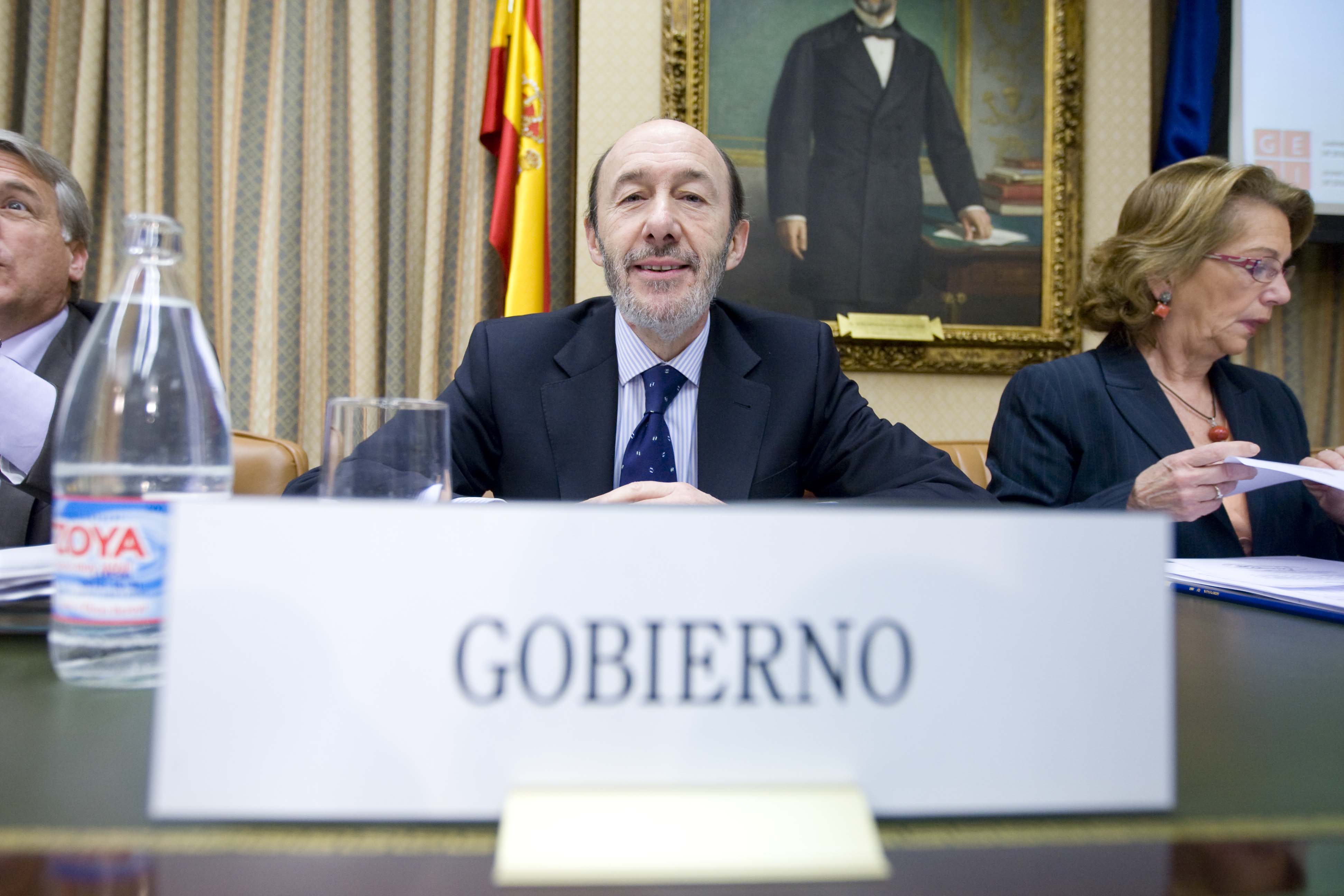 El exsecretario general del PSOE y exvicepresidente del Gobierno Alfredo Pérez Rubalcaba, en 2010.