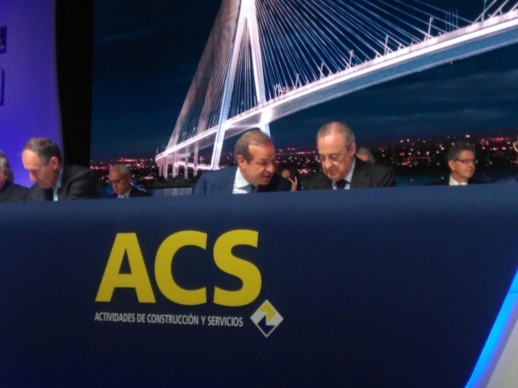 Imagen de archivo de Florentino Pérez y Marcelino Fernández Verdes en la Junta de ACS (Foto: Europa Press)