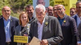 Ernest Maragall durante la celebración de un mitin de ERC