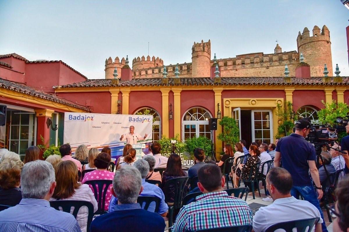  El presidente del PP de Extremadura José Antonio Monago en un acto en Zafra