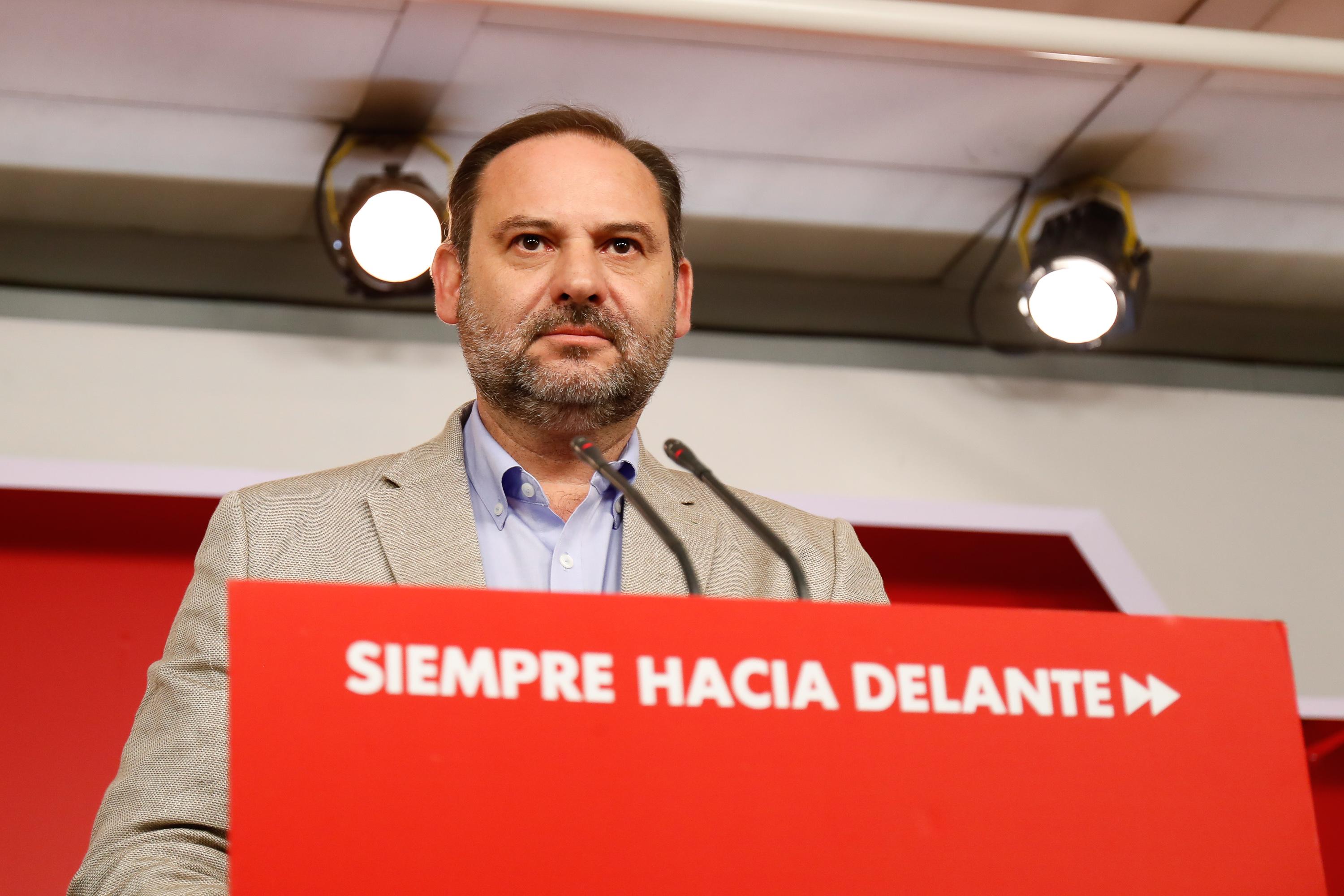 Ábalos ofrece una rueda de prensa tras la reunión de la Comisión Ejecutiva Federal. Europa Press.