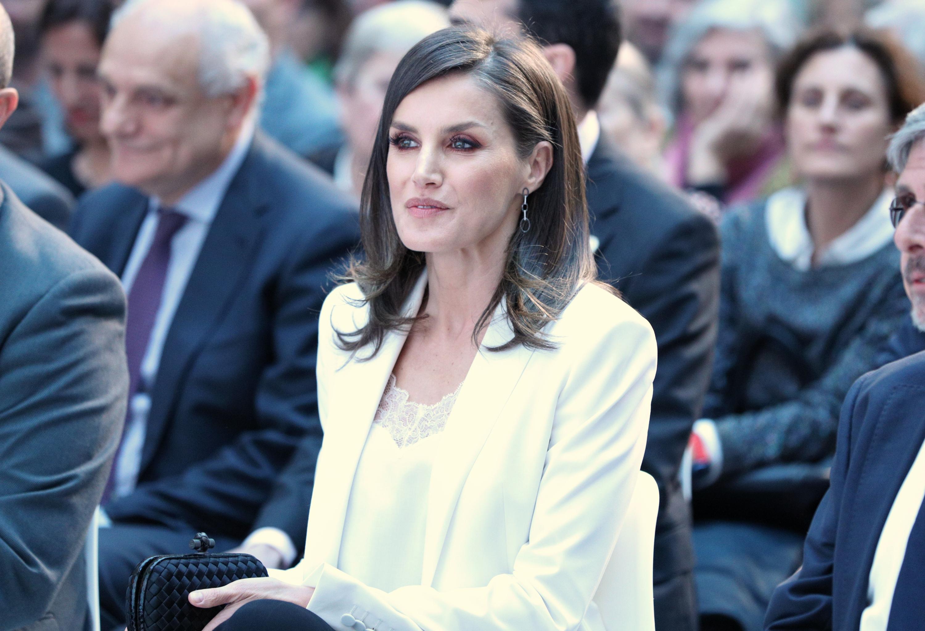 La Reina Letizia Ortiz en la entrega de premios SM 2019 en la Real Casa de Correos Madrid. Europa Press.