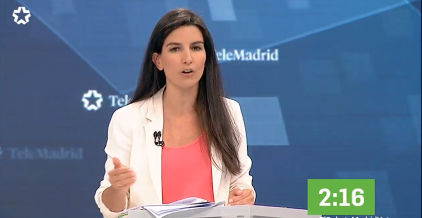 Rocio Monasterio en el debate de Telemadrid