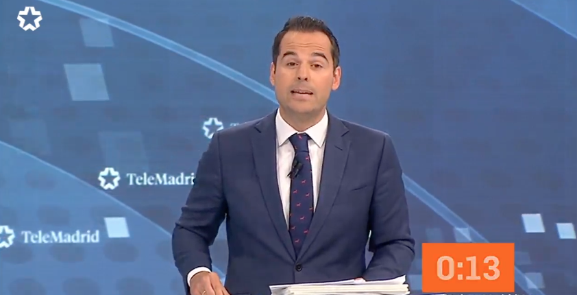 Ignacio Aguado en el debate de Telemadrid