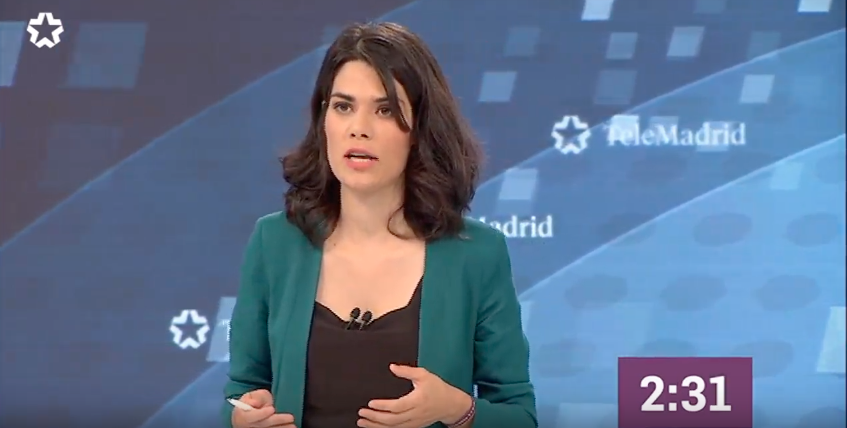 Isabel Serra en el debate de Telemadrid
