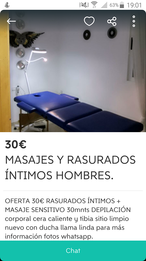 Masajes y rasurados íntimos para hombres