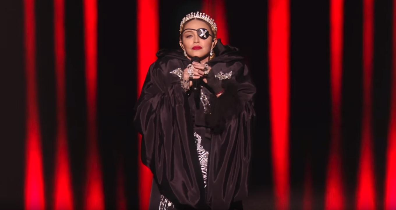 Madonna durante su actuación en Eurovisión 2019