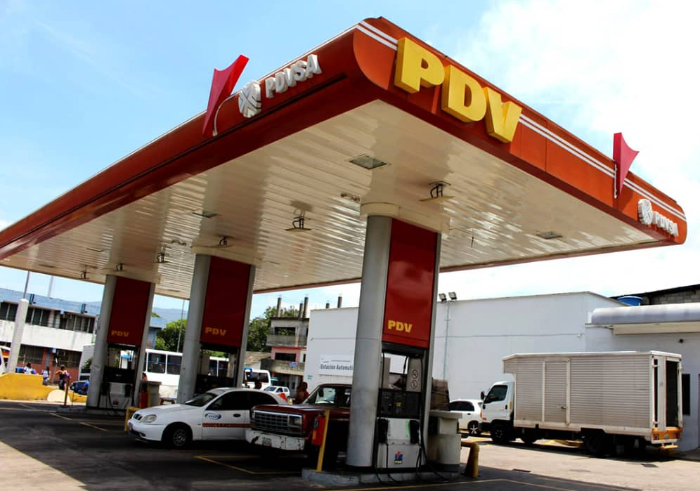 Gasolinera de PDVSA en Venezuela. Twitter.