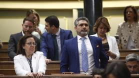 Juan José Cortes (d) durante la sesión constitutiva de la Cámara baja.