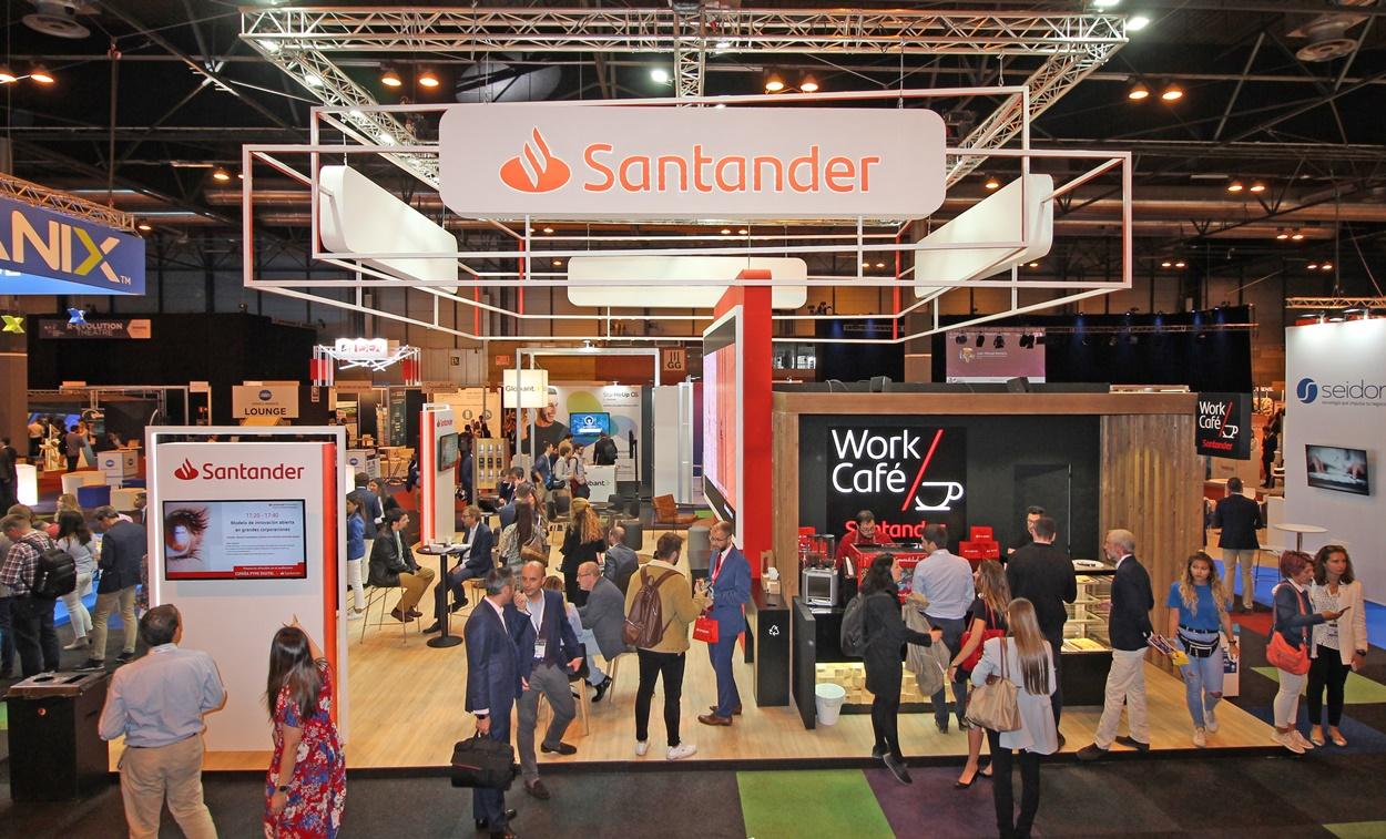 Imagen del stand del Santander en Digital Enterprise Show DES19 de Madrid.