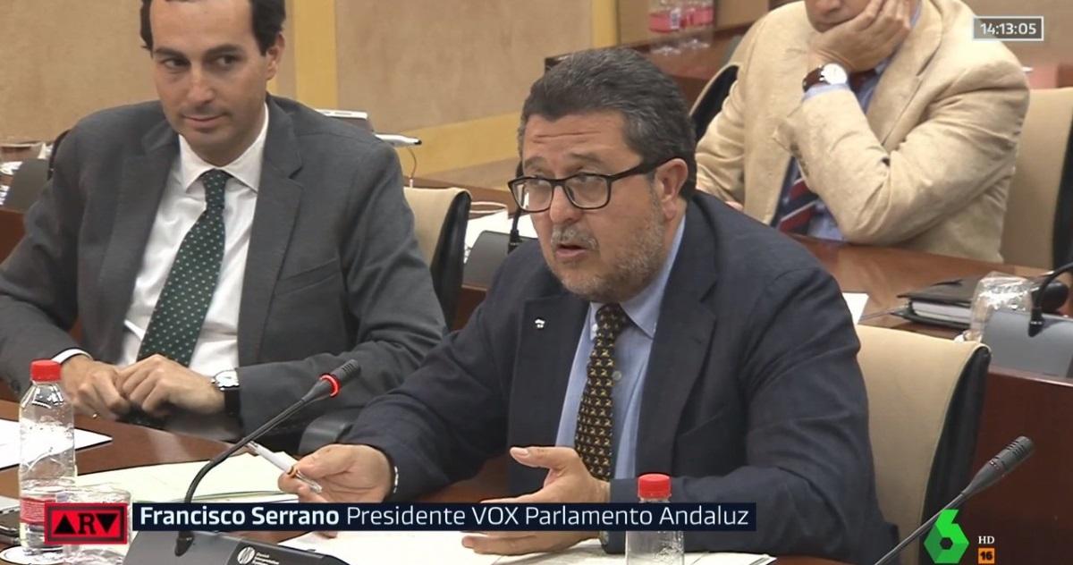 Francisco Serrano en el Parlamento andaluz. La Sexta