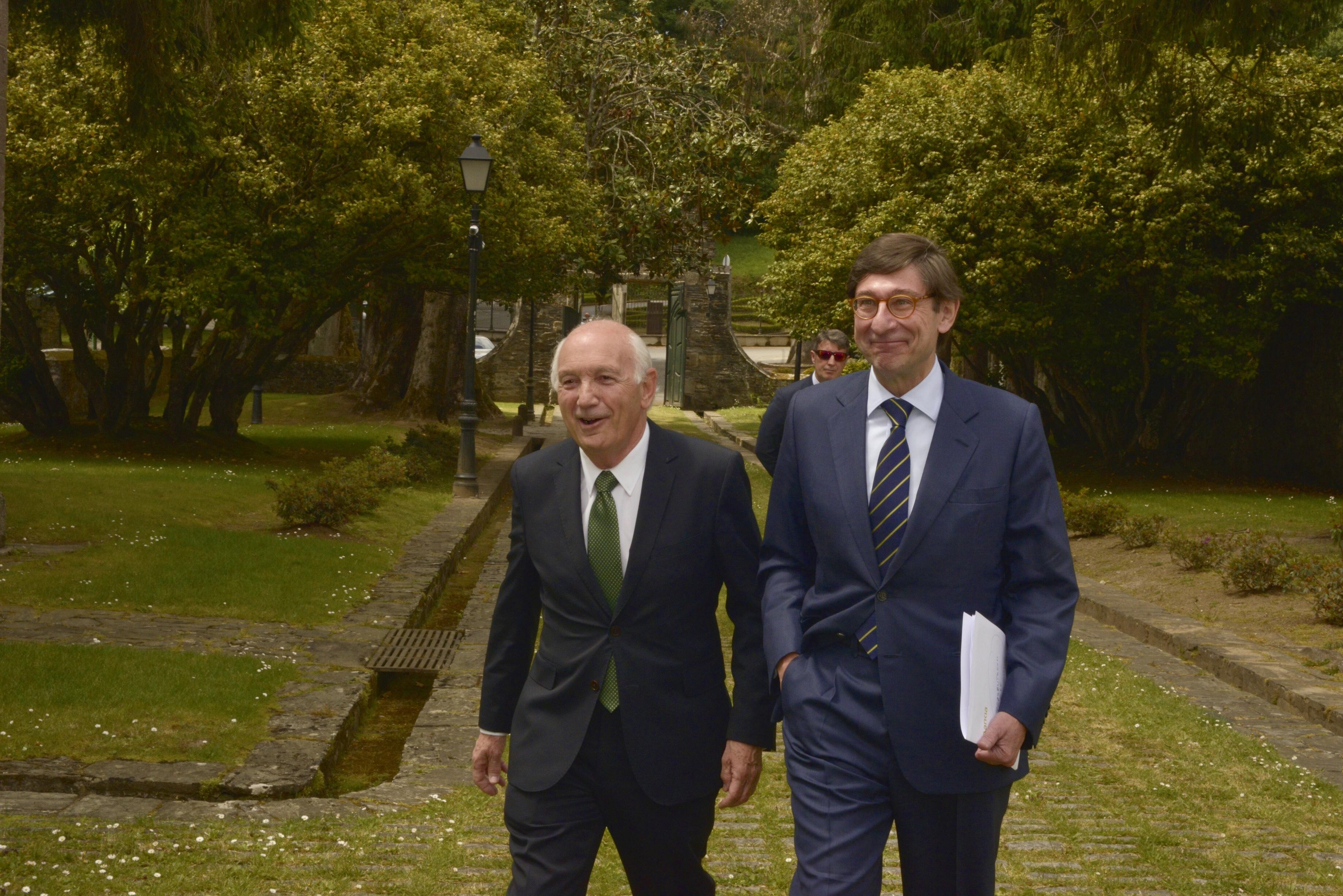 El presidente de Bankia, José Ignacio Goirigolzarri, a su llegada al encuentro con empresarios - Bankia