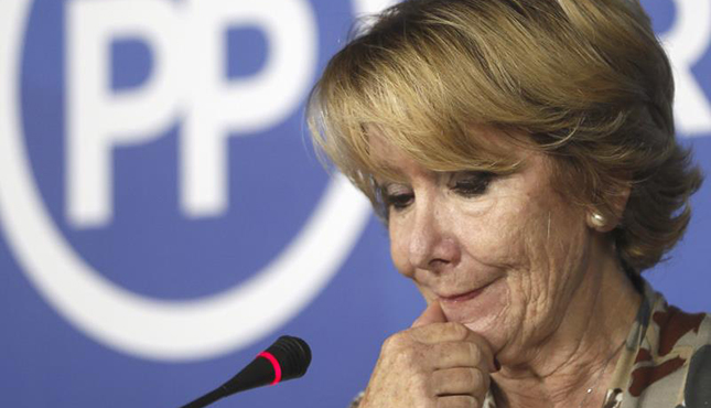 La portavoz del PP en el Ayuntamiento de Madrid, Esperanza Aguirre