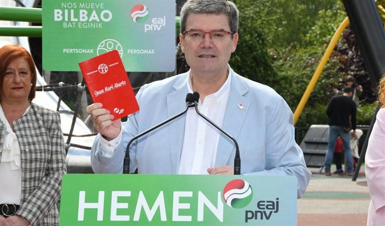 Juan Mari Aburto, candidato del PNV a la Alcaldía de Bilbao. Europa Press