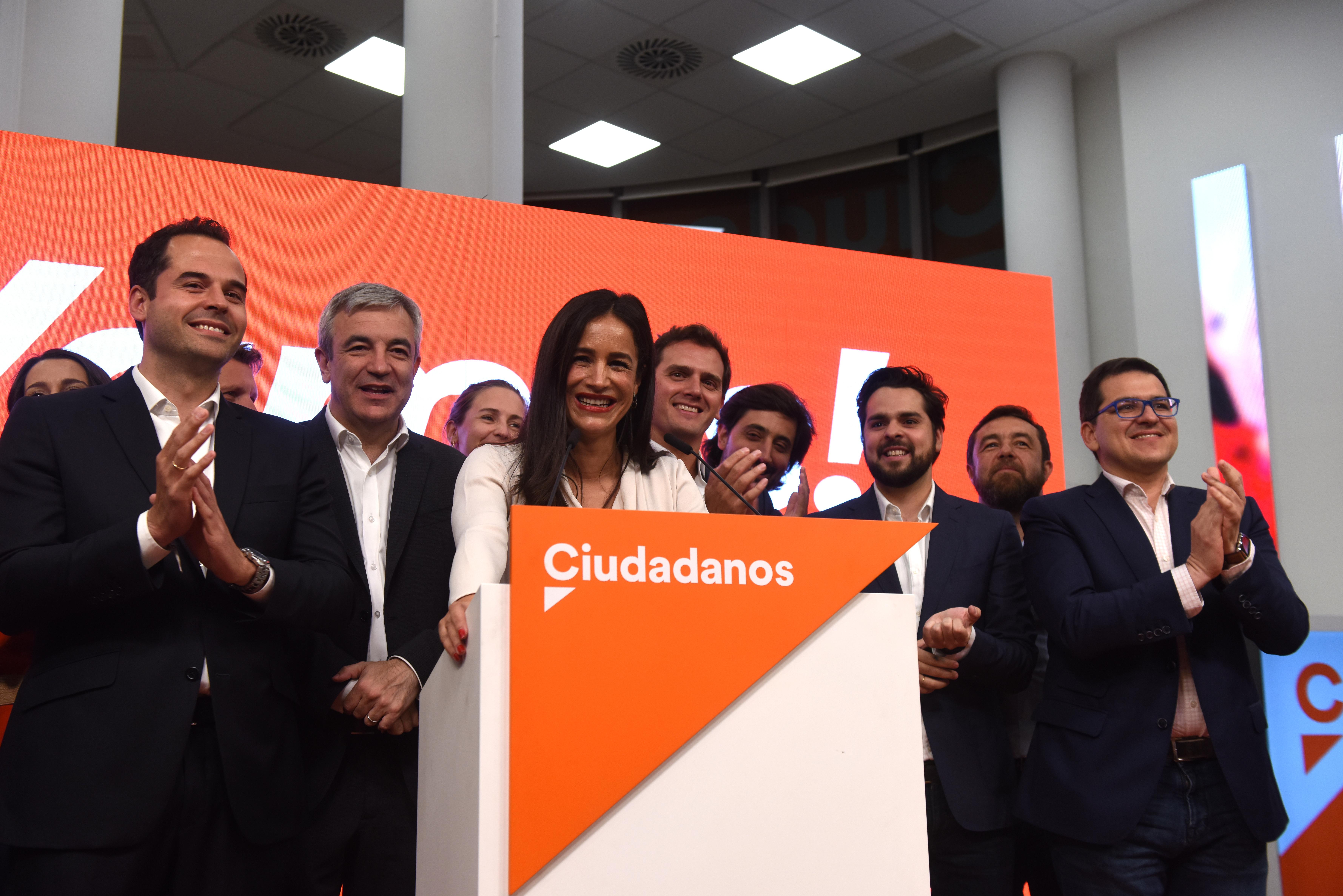 Begoña Villacís e Ignacio Aguado celebran el crecimiento de Ciudadanos en Madrid. Europa Press. 