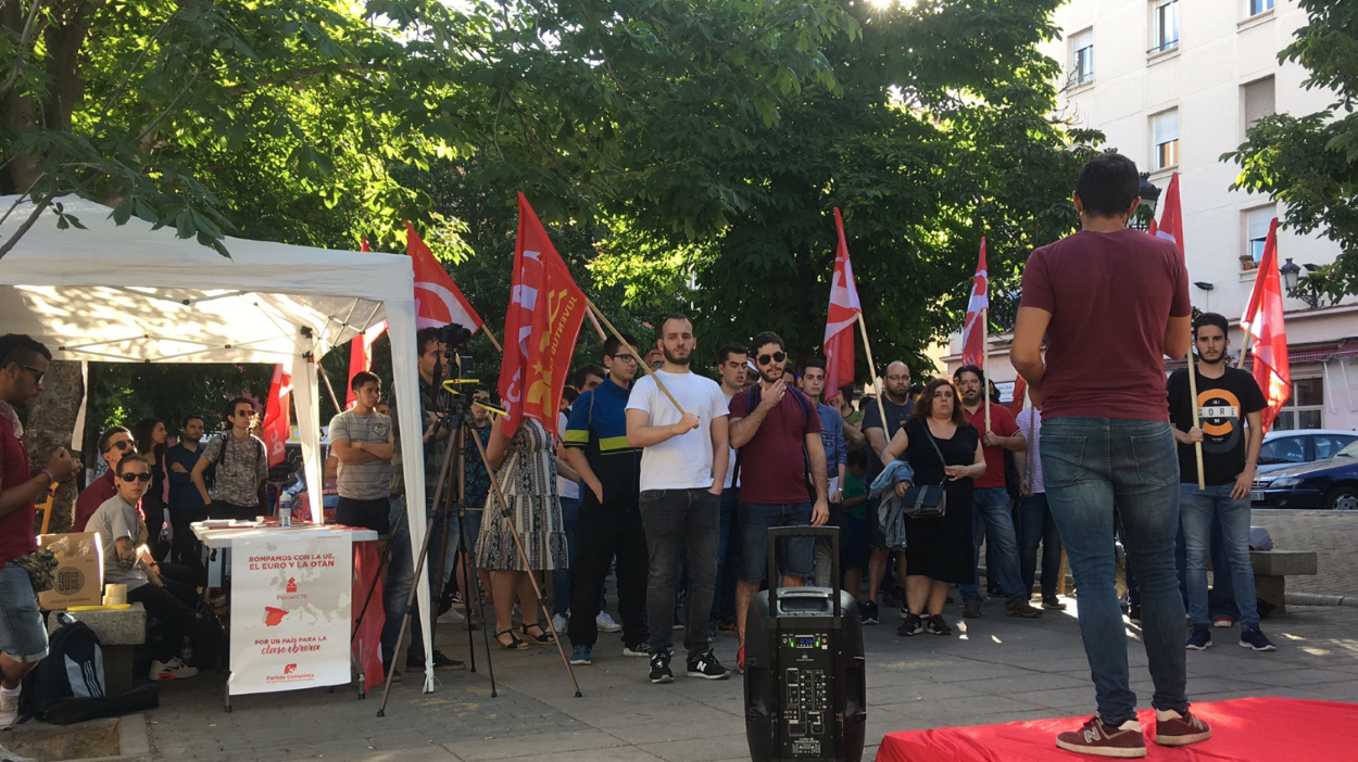 Imagen de un mitin del PCTE en Madrid