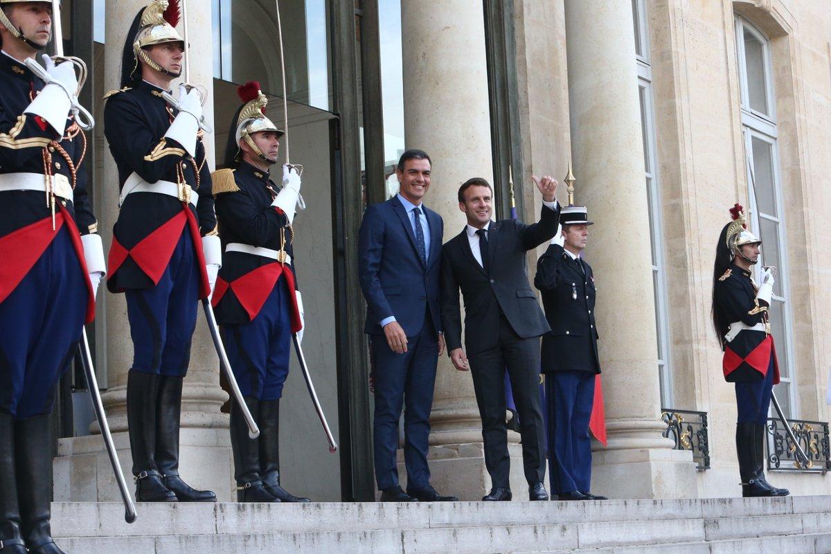 Macron junto a Sánchez en París. EP.