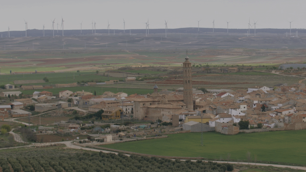 El nuevo skiline de Muniesa, donde Enel Green Power España, filial de Endesa, está construyendo un parque eólico