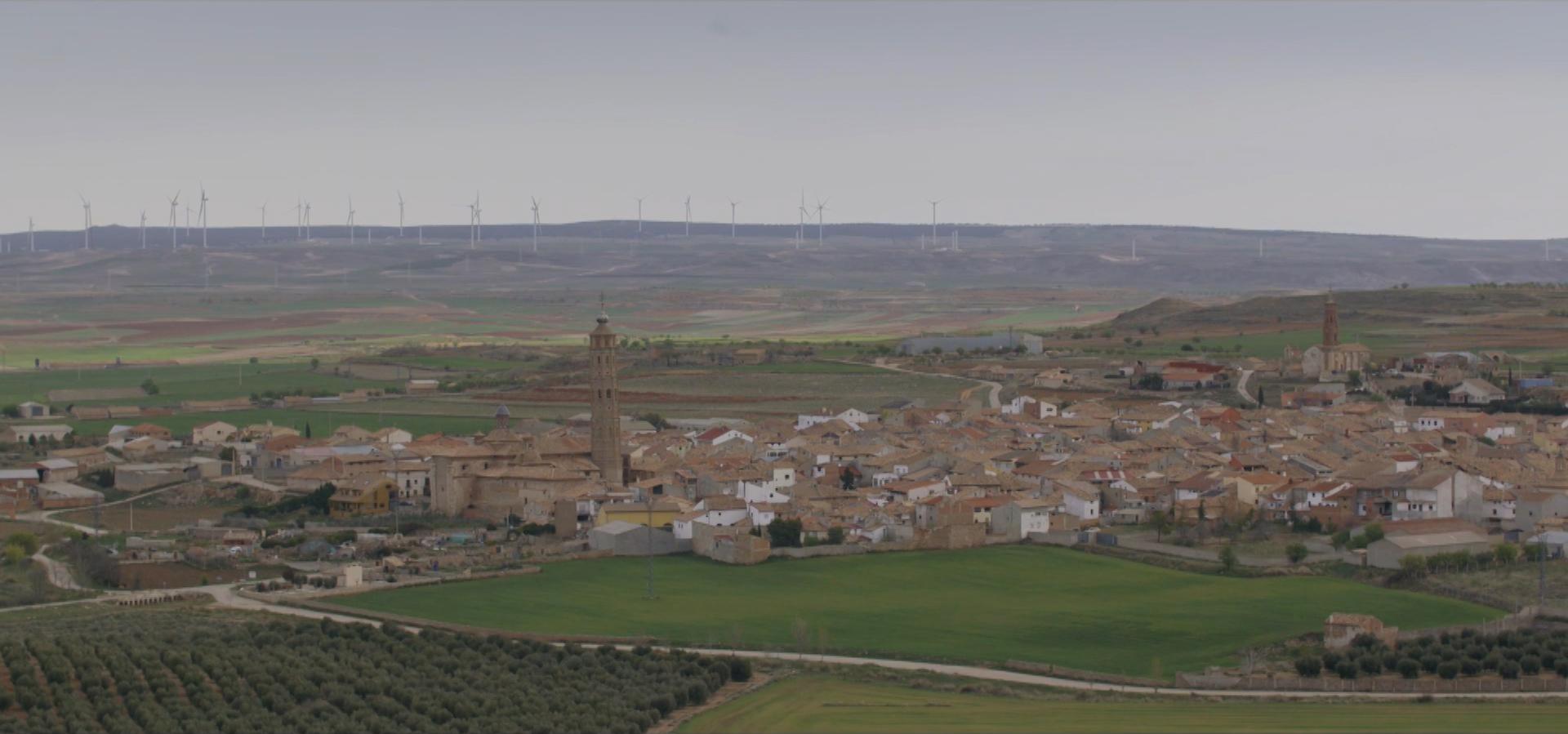 Vista general de Muniesa con Molinos