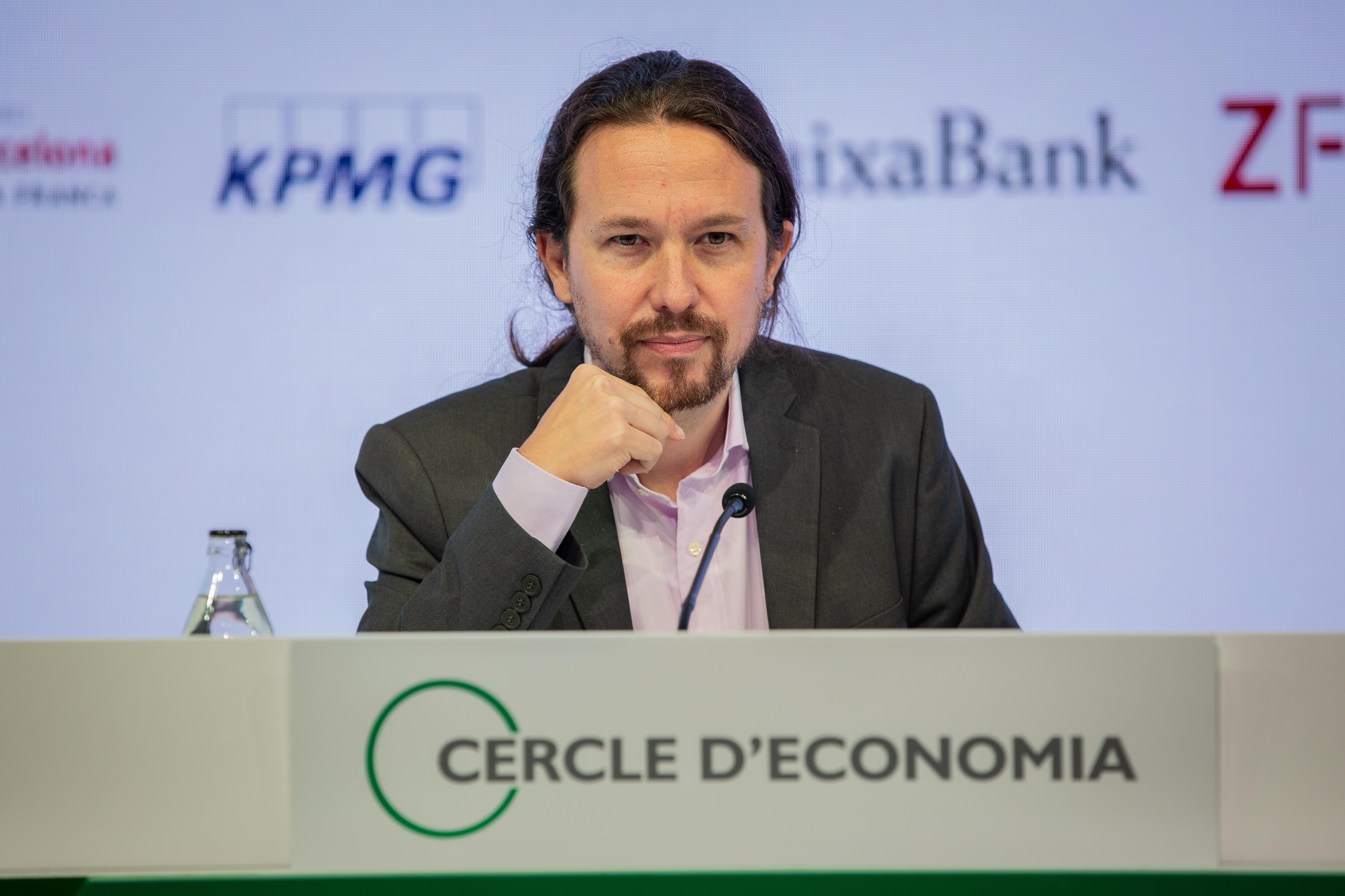 El secretario general de Podemos Pablo Iglesias comparece en la XXXV reunión del Círculo de Economía en Barcelona - David Zorrakino Europa Press