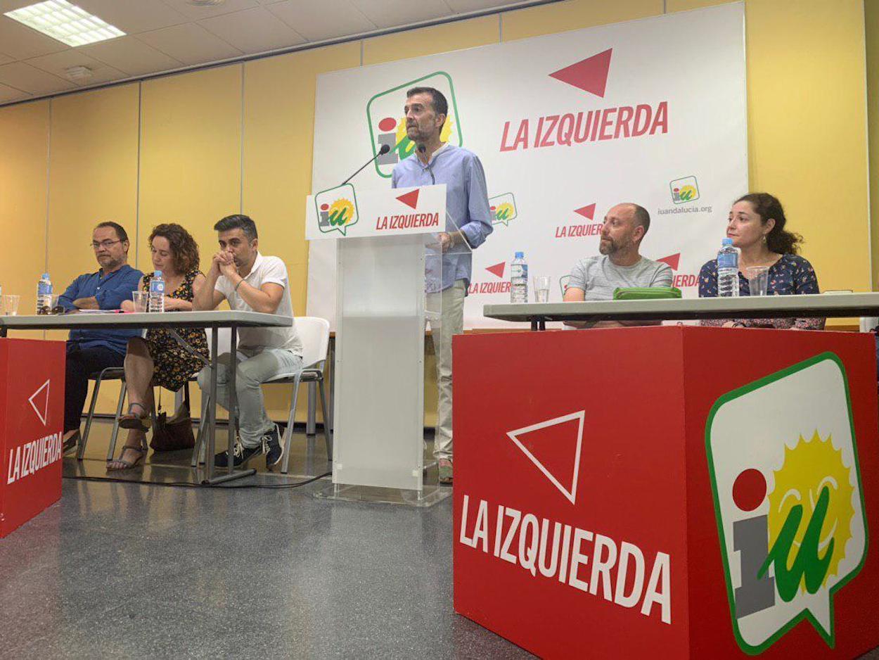 Antonio Maíllo, en una intervención ante la Coordinadora Andaluza de IU.