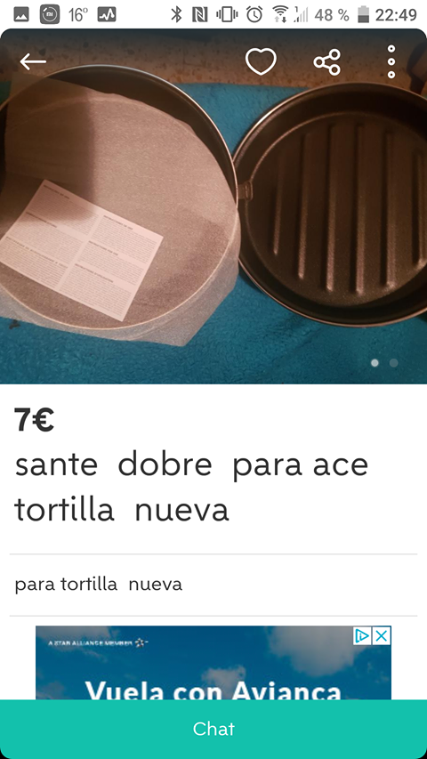 Sante dobre para ace tortilla nueva