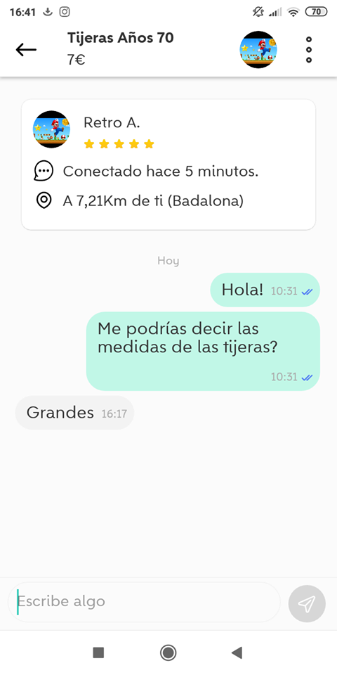Tijeras años 70 Tijeras años 70