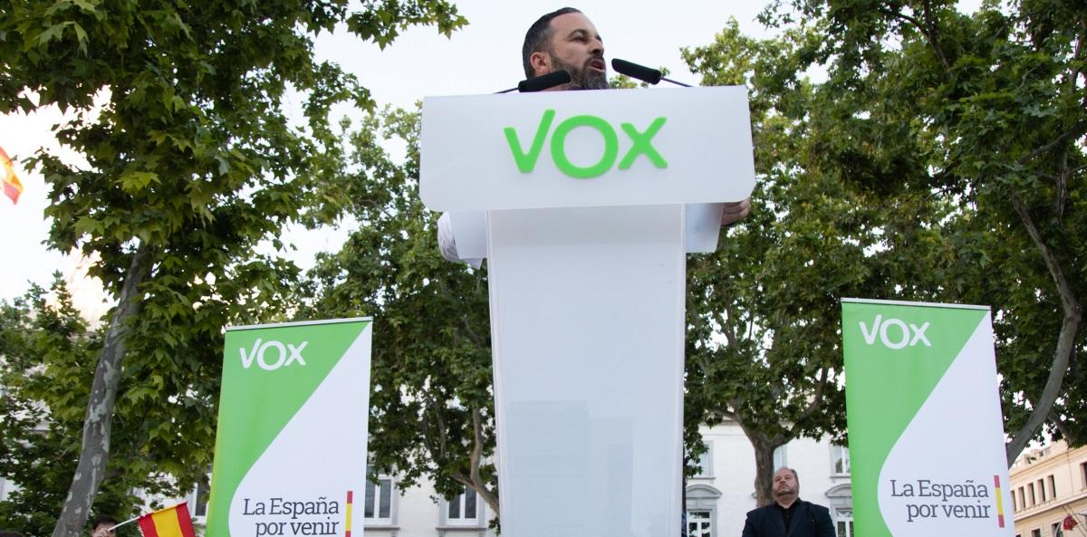 Santiago Abascal en un mitin. Fuente: Vox